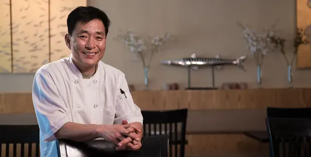 Chef Lee of Sushi Niko Niko in his chef’s whites