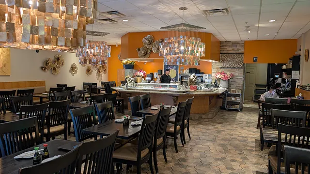 Sushi Niko Niko Japanese restaurant dining room and sushi bar in Buford, Georgia